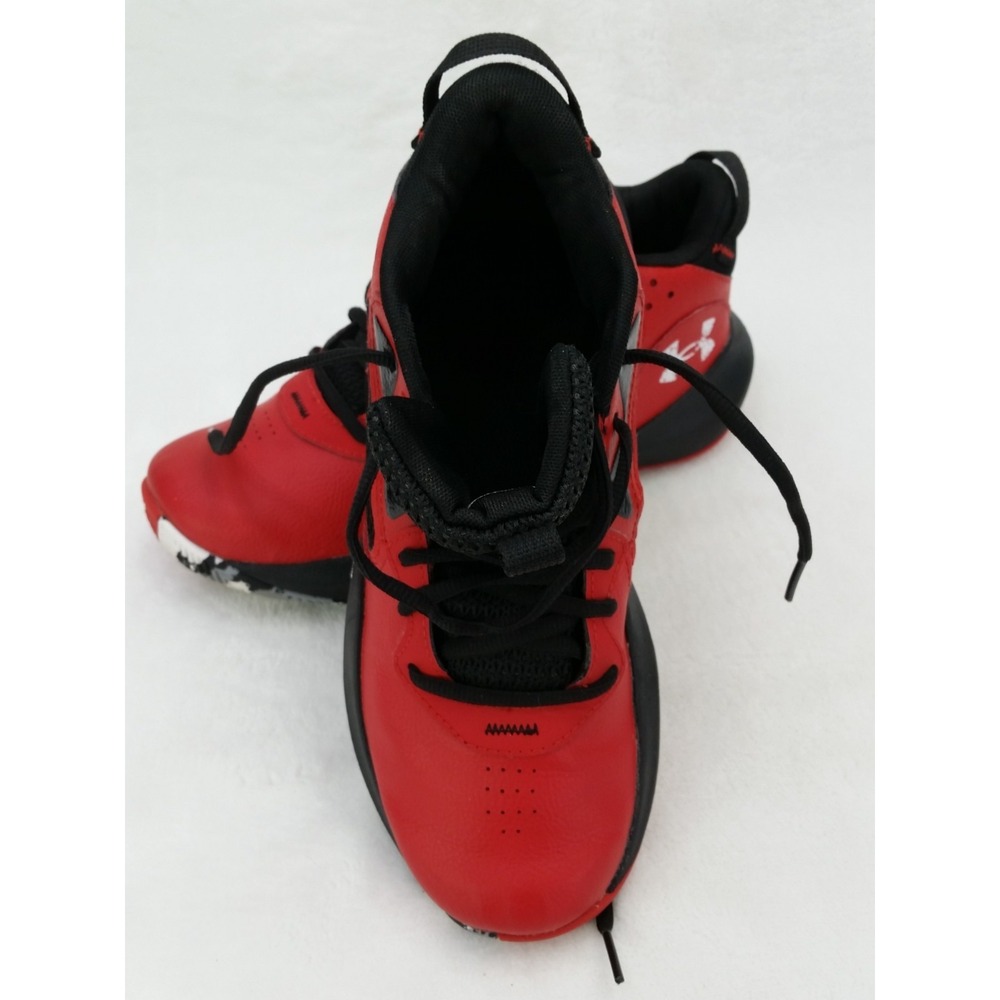 Youth Under Armour Basketball Shoes Red Black Sneakers Art 3025617-600 6.5Y 6.5 - Picture 11 of 13